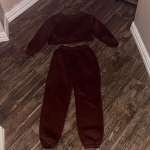 SHEIN Brown Jumpsuit Set